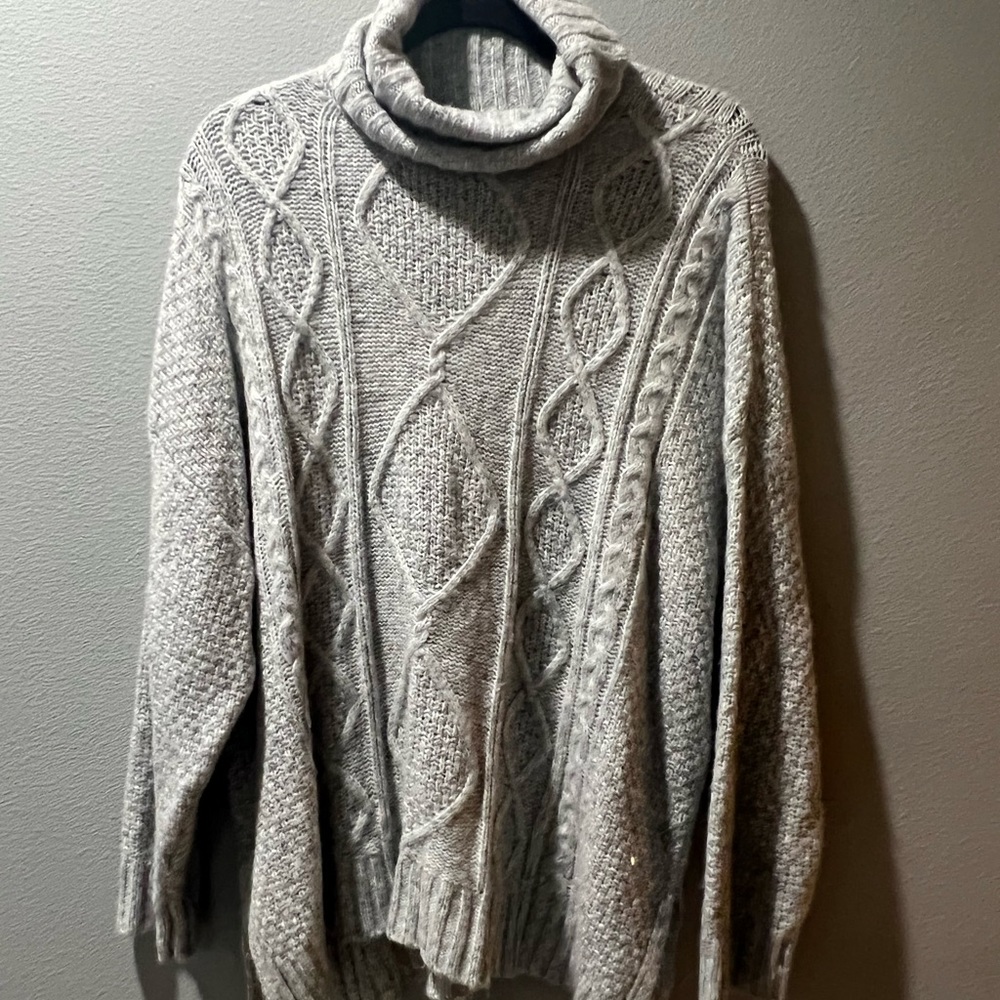 Grey turtle neck sweater
